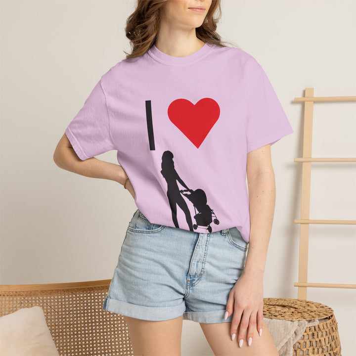 I ❤️ Hottest Mom Unisex Garment-Dyed T-Shirt | Celebrate Love and Empowerment