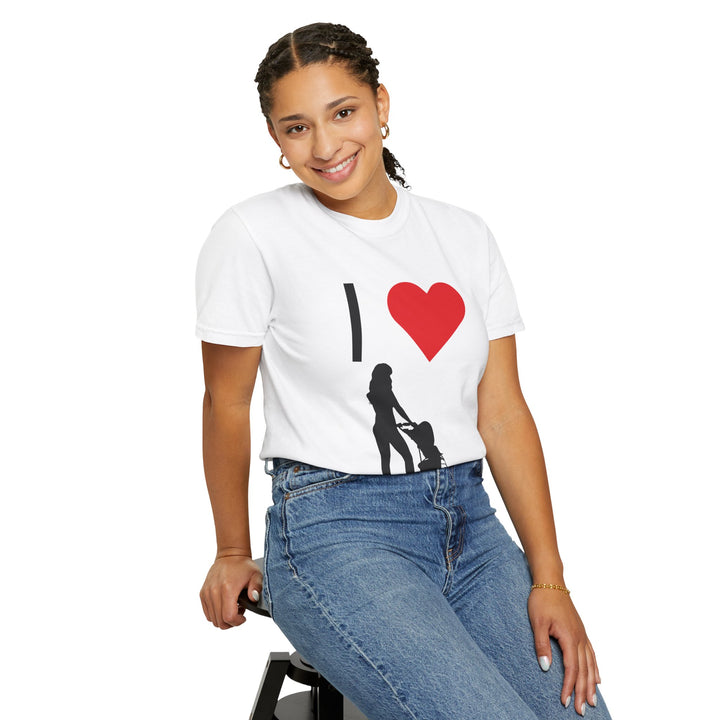 I ❤️ Hottest Mom Unisex Garment-Dyed T-Shirt | Celebrate Love and Empowerment