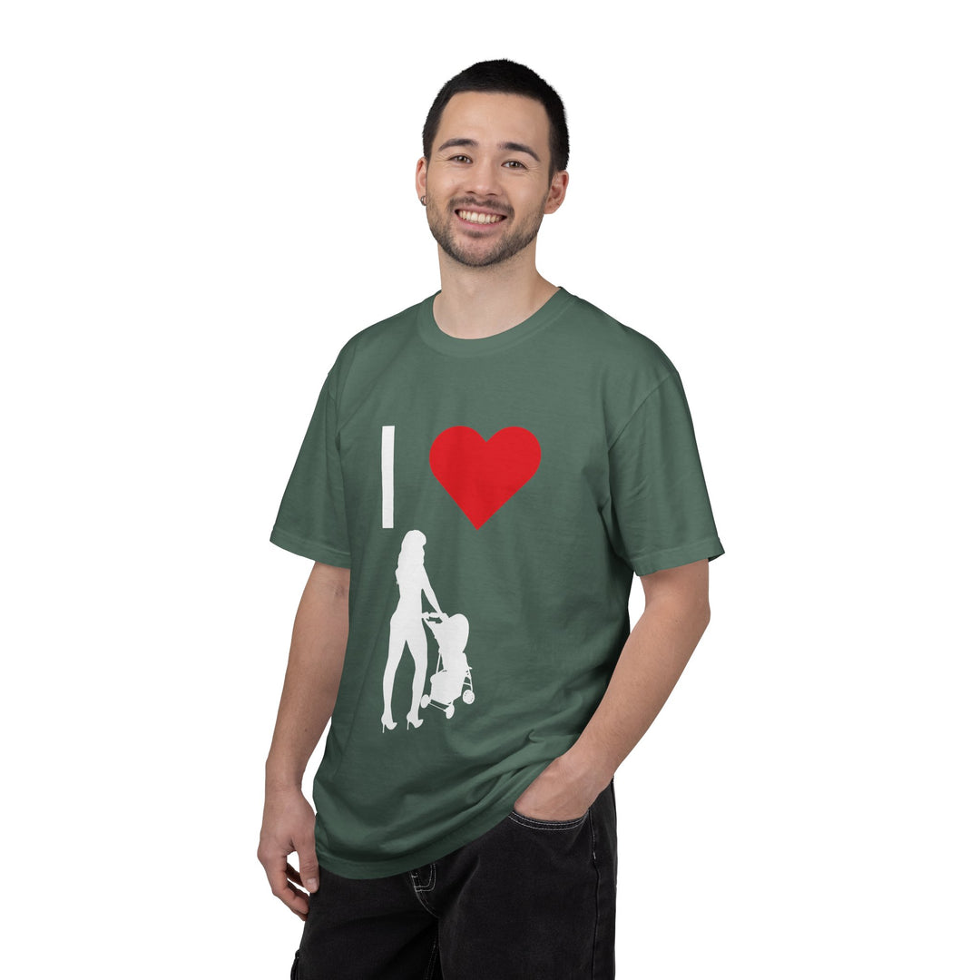 I ❤️ Hottest Mom Unisex Garment-Dyed T-Shirt | Celebrate Love and Empowerment