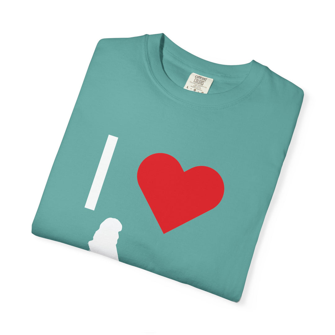 I ❤️ Hottest Mom Unisex Garment-Dyed T-Shirt | Celebrate Love and Empowerment