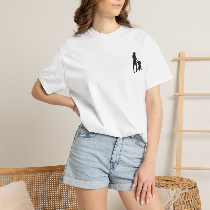 Subtle Hottest Mom Logo Unisex Garment-Dyed T-Shirt