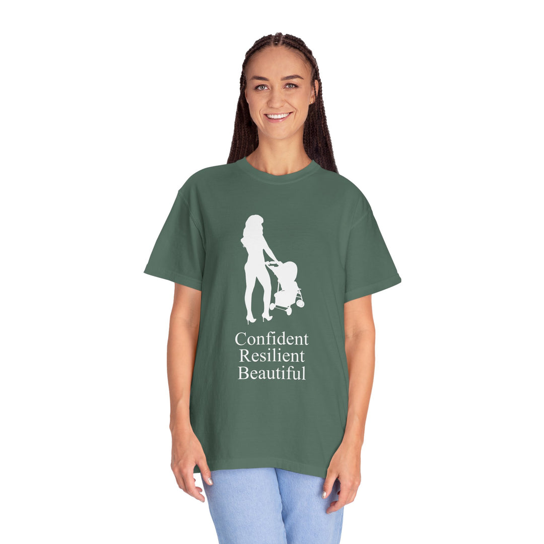 Confident, Resilient, Beautiful T-Shirt | Hottest Mom Logo | Comfort Colors