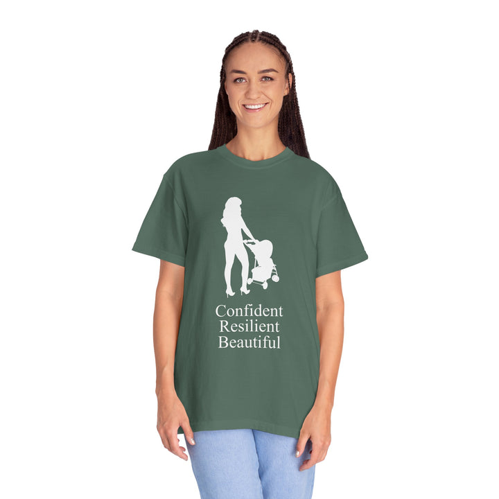 Confident, Resilient, Beautiful T-Shirt | Hottest Mom Logo | Comfort Colors