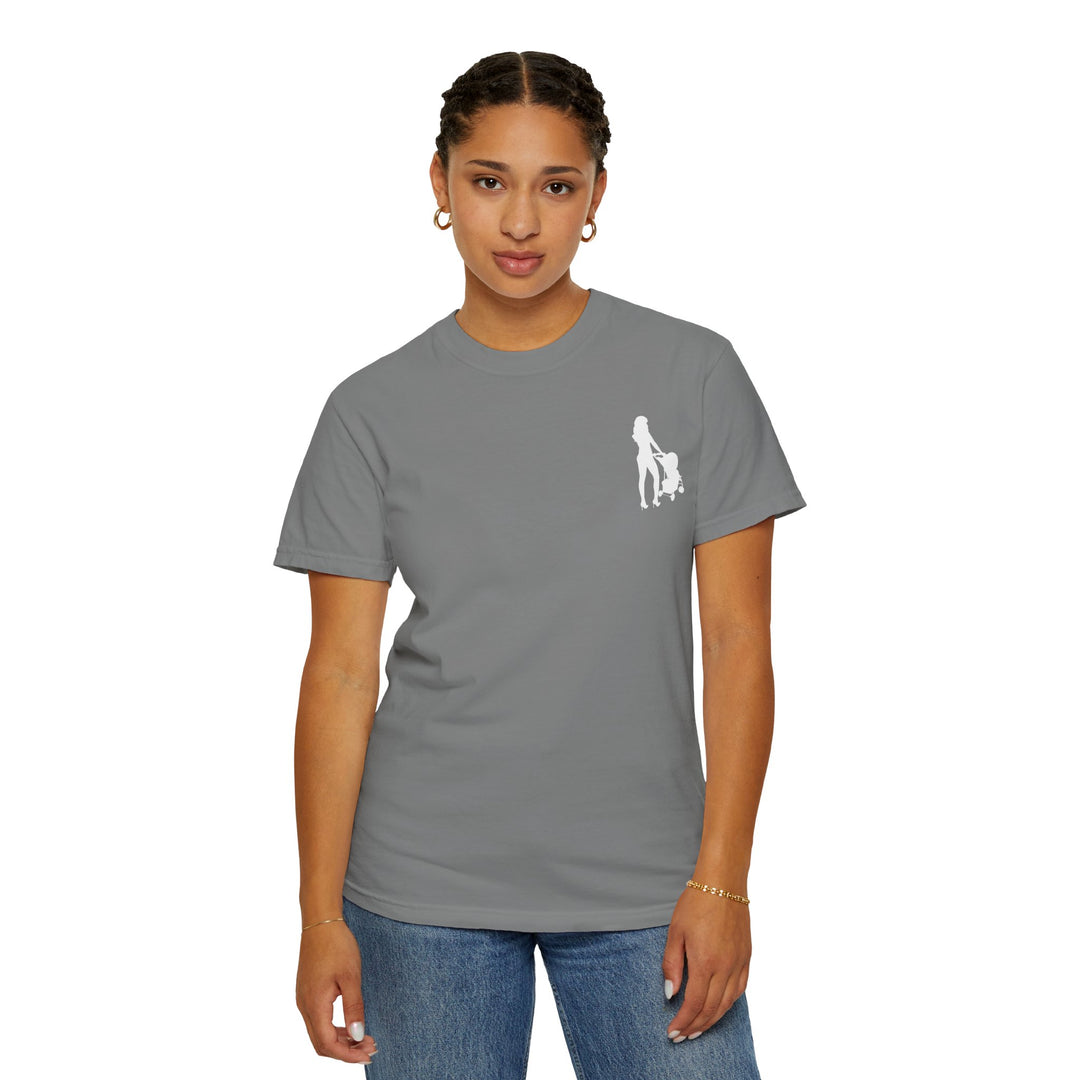 Subtle Hottest Mom Logo Unisex Garment-Dyed T-Shirt