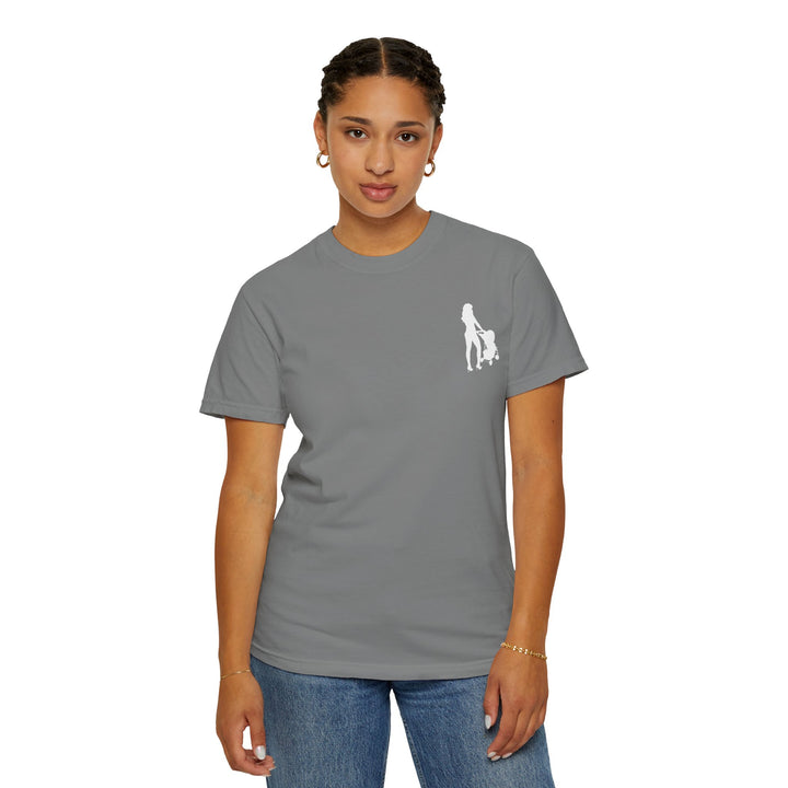 Subtle Hottest Mom Logo Unisex Garment-Dyed T-Shirt