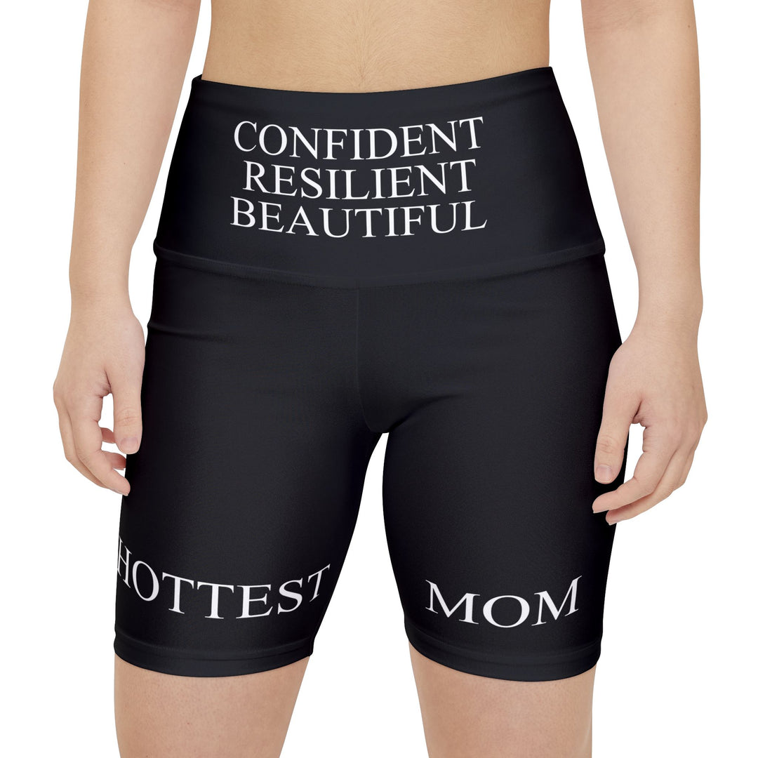 Empowerment Workout Shorts | Confident, Resilient, Beautiful (BLACK)