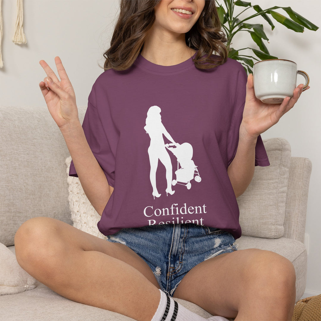 Confident, Resilient, Beautiful T-Shirt | Hottest Mom Logo | Comfort Colors