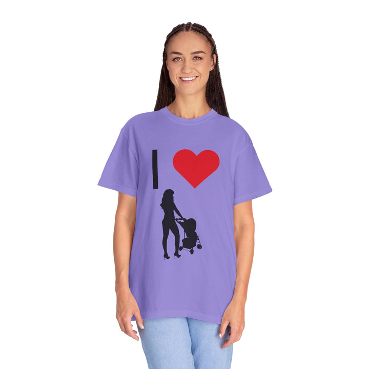 I ❤️ Hottest Mom Unisex Garment-Dyed T-Shirt | Celebrate Love and Empowerment