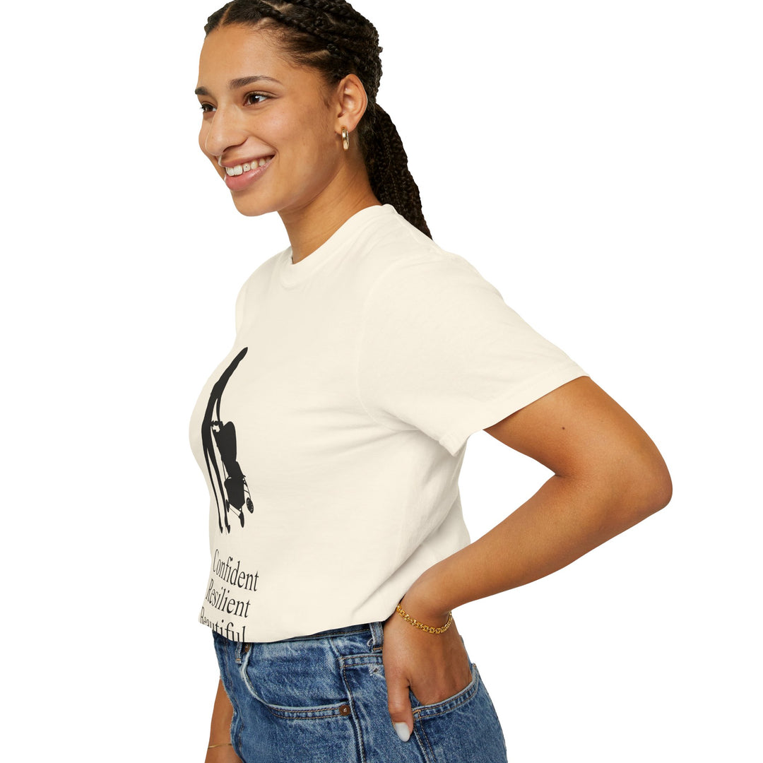 Confident, Resilient, Beautiful T-Shirt | Hottest Mom Logo | Comfort Colors