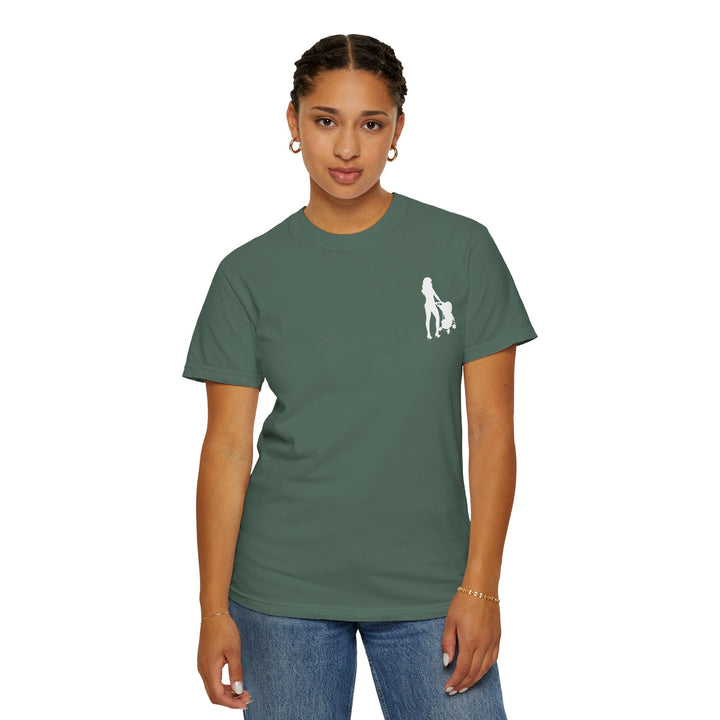 Subtle Hottest Mom Logo Unisex Garment-Dyed T-Shirt