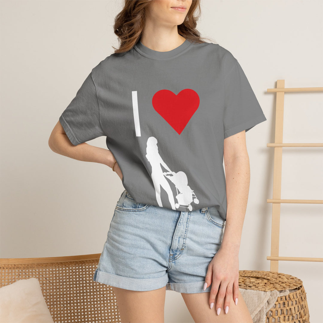 I ❤️ Hottest Mom Unisex Garment-Dyed T-Shirt | Celebrate Love and Empowerment