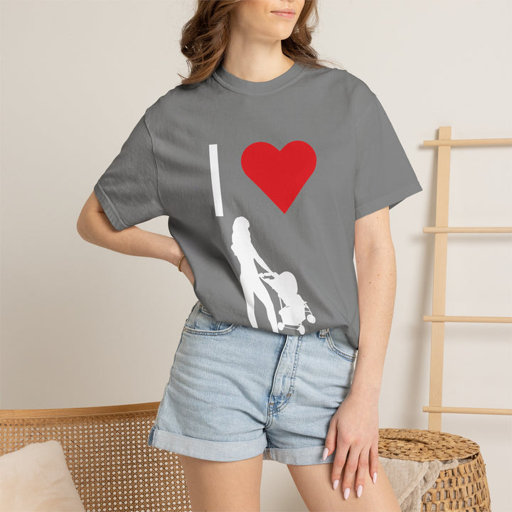 I ❤️ Hottest Mom Unisex Garment-Dyed T-Shirt | Celebrate Love and Empowerment